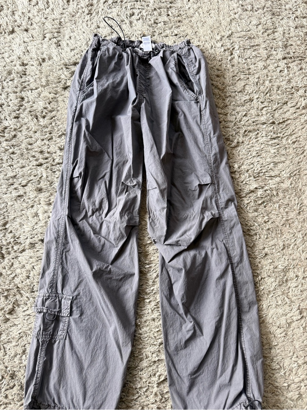 Garage Gray Parachute Cargo Pants Utility Y2K Size Small